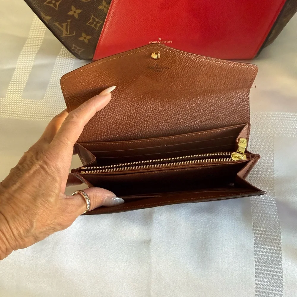 Louis Vuitton Red and Brown Tote - Picture 5 of 7